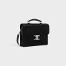 Small Cartable Triomphe In Shiny Calfskin Men Business And Travel Bags Black Celine