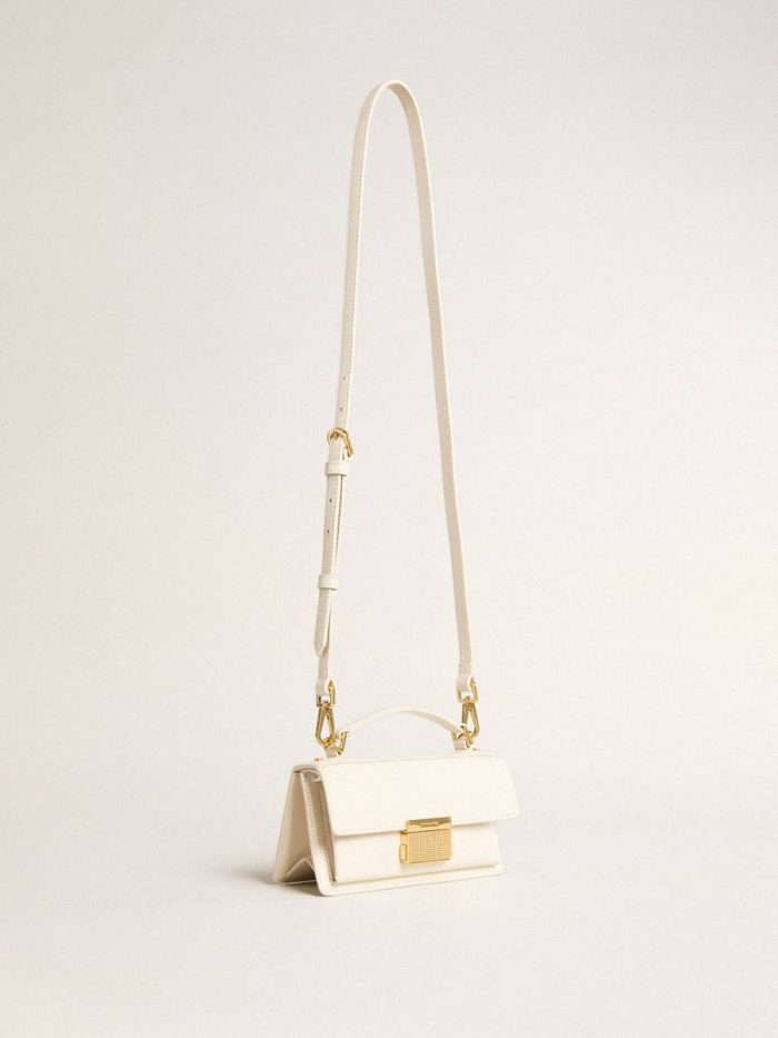 Small Venezia Bag In Butter-Colored Boarded Leather With Gold Details Butter Golden Goose Women Crossbody Bags
