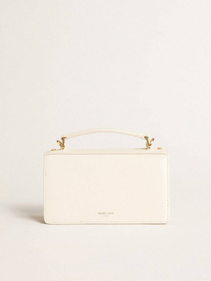 Small Venezia Bag In Butter-Colored Boarded Leather With Gold Details Butter Golden Goose Women Crossbody Bags