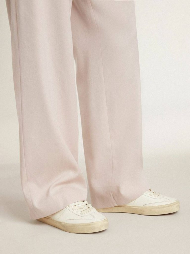 Soul Star In White Nappa Leather With White Leather Star Golden Goose Men Ggdb Classics