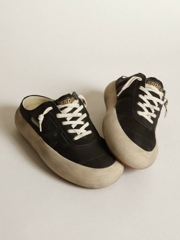 Space-Star Golden Goose Women's Space-Star Sabots With Leather Star And Shearling Lining Women