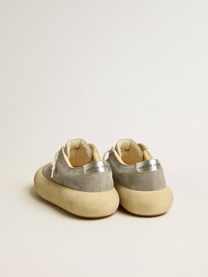 Space-Star Women's Space-Star Shoes In Ice-Gray Suede With Perforated Star Golden Goose Women