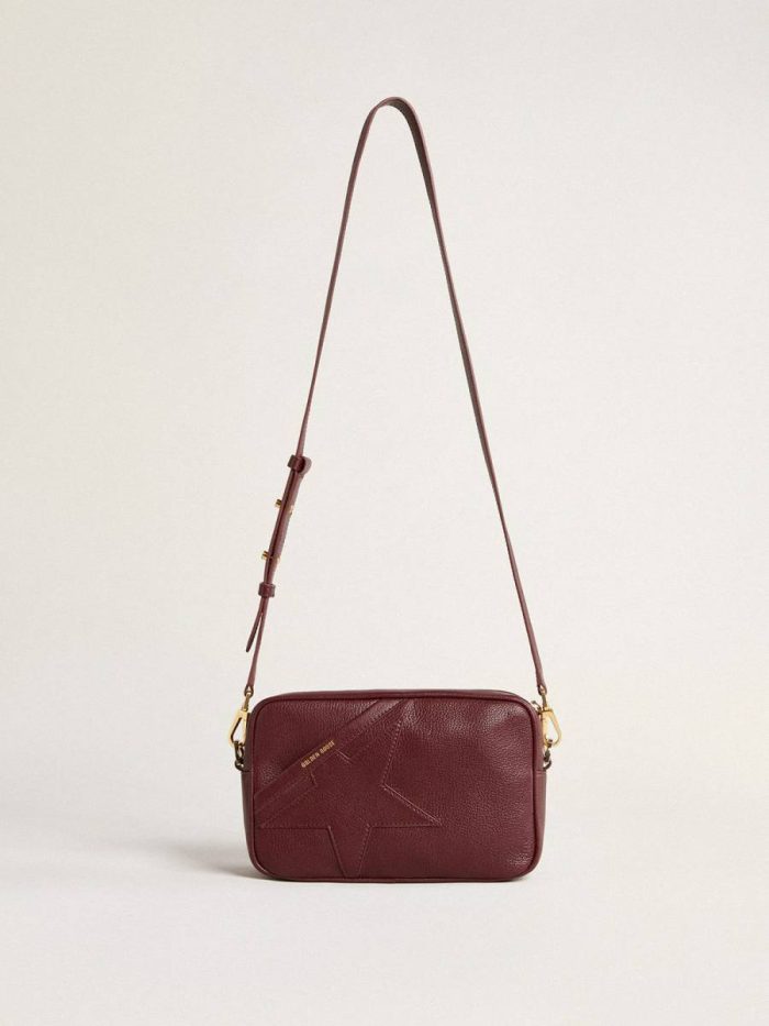 Star Bag In Wine-Red Leather With Tone-On-Tone Star Golden Goose Women Crossbody Bags Wine Red