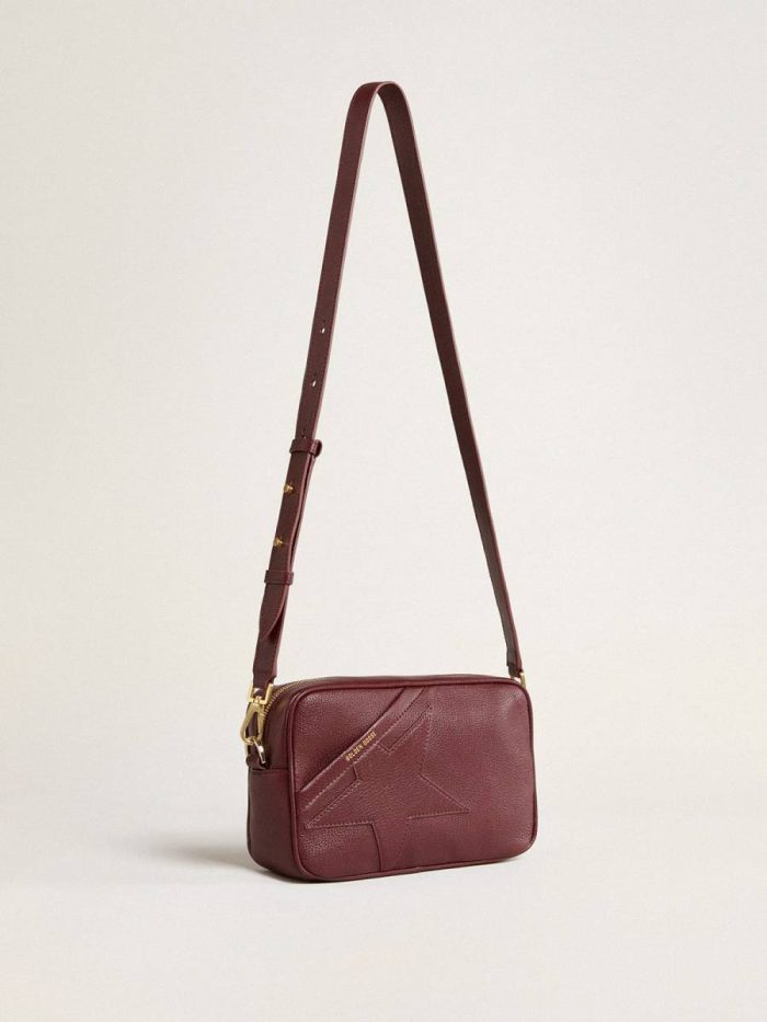 Star Bag In Wine-Red Leather With Tone-On-Tone Star Golden Goose Women Crossbody Bags Wine Red
