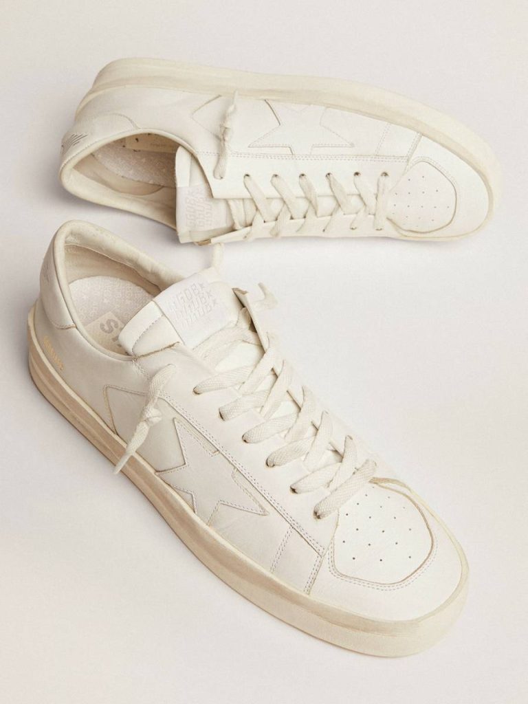 Stardan Golden Goose Men Men's Stardan In White Leather