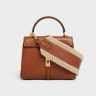 Straps And Accessories Celine Long Strap In Shearling And Calfskin Natural / Tan Women