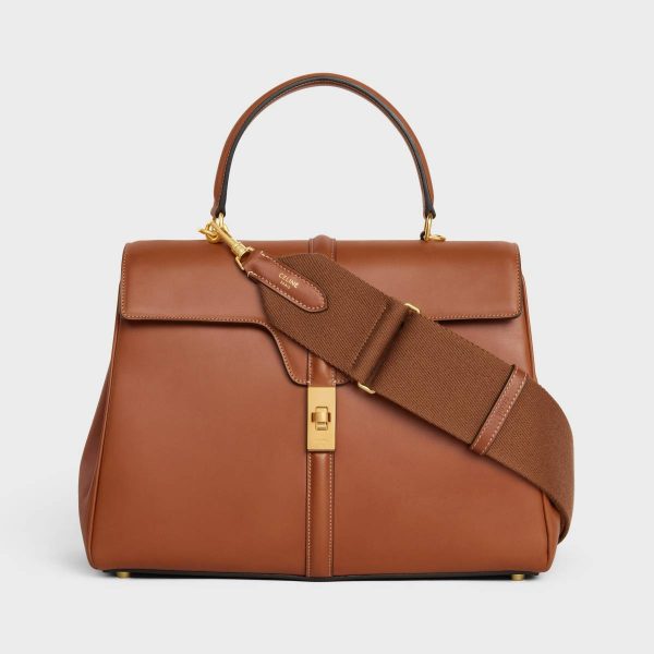 Straps And Accessories Celine Women Adjustable Strap In Wool With Gold Finishing Tan