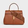 Straps And Accessories Celine Women Adjustable Strap In Wool With Gold Finishing Tan