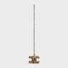 Straps And Accessories Women Natural Celine Triomphe Pom-Pom Keyring In Python With Gold Finishing
