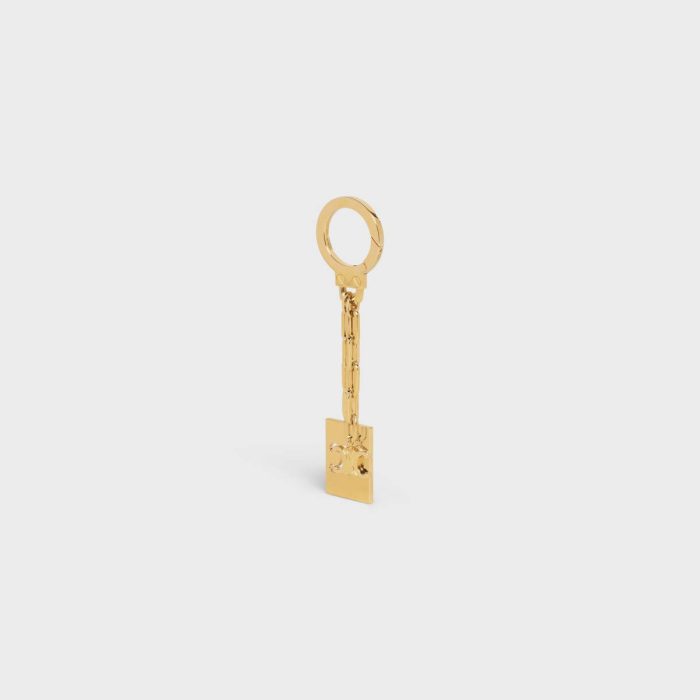 Straps And Accessories Women Triomphe Plate Charm In Brass Gold Celine