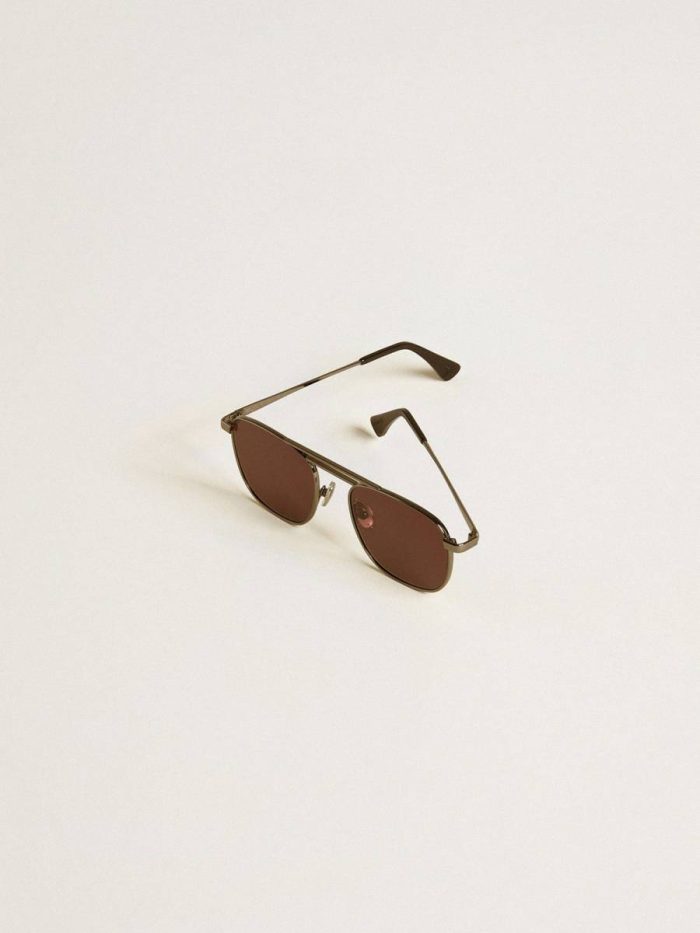 Sunglasses Golden Goose Women Black Aviator Style Sunglasses With Black Frame And Lenses