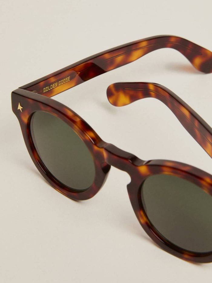 Sunglasses Panthos Model With Havana Frame And Gold Details Havana Brown Women Golden Goose Sunglasses