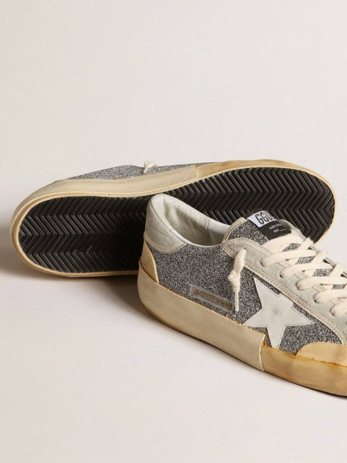 Super-Star Golden Goose Men Men’s Super-Star Lab With White Star And Swarovski Glitter Upper
