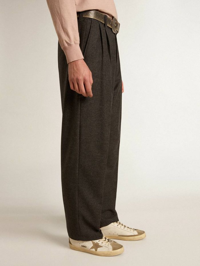 Super-Star Men Super-Star With Suede Star And Brown Leather Heel Tab White Golden Goose