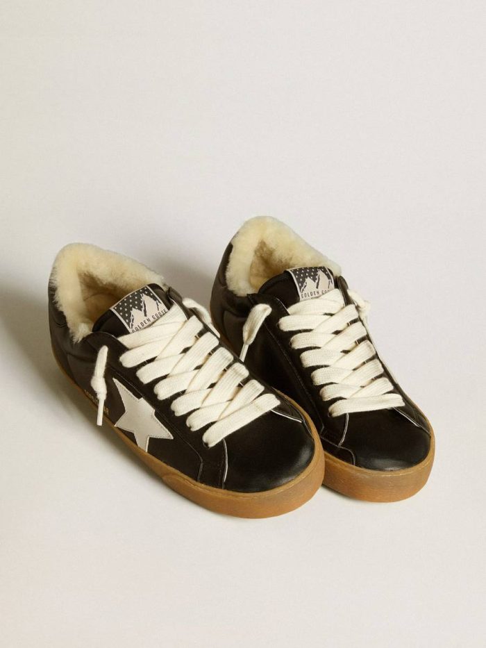 Super-Star Men's Super-Star In Matelassé Nappa With Leather Star And Shearling Lining Men Golden Goose