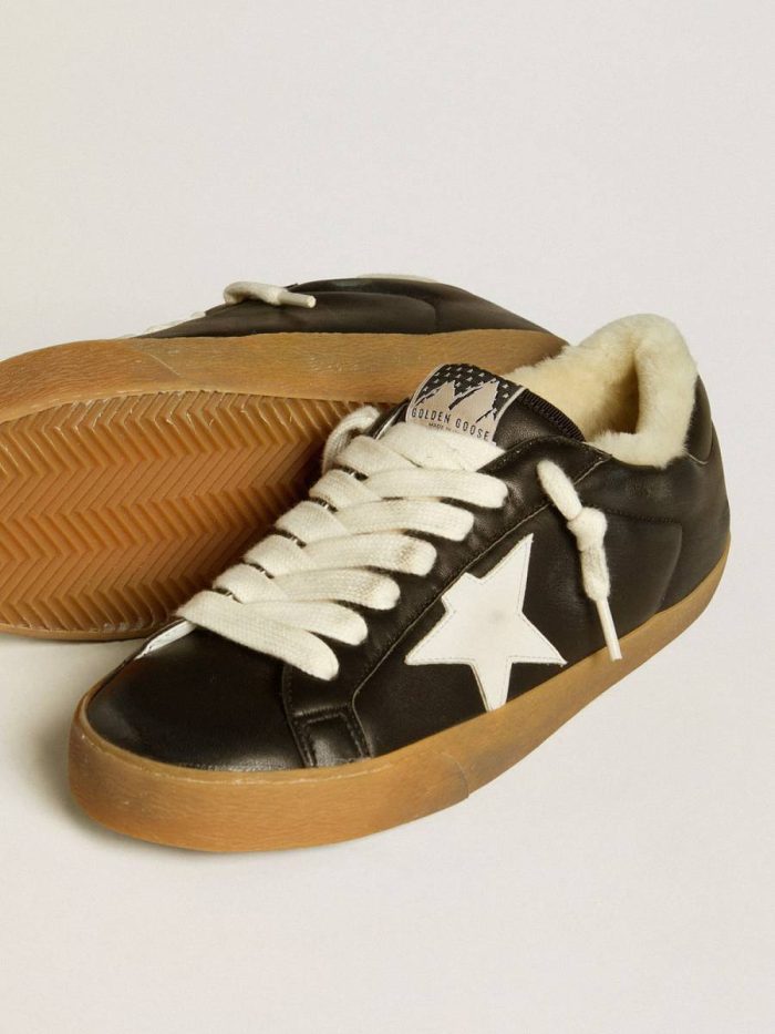 Super-Star Men's Super-Star In Matelassé Nappa With Leather Star And Shearling Lining Men Golden Goose