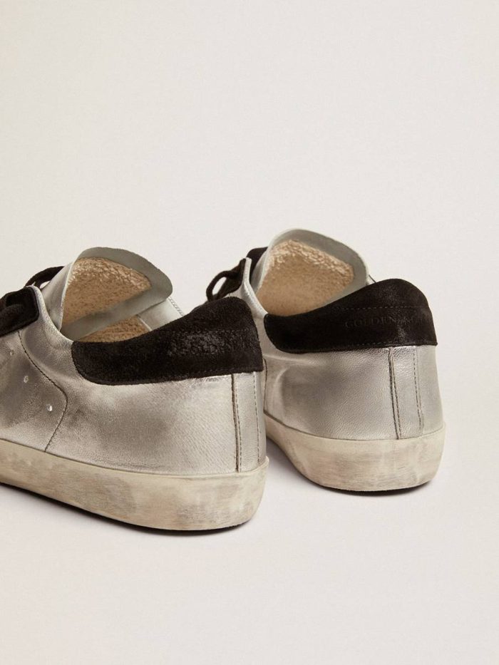 Super-Star Men's Super-Star In Silver Leather Men Golden Goose