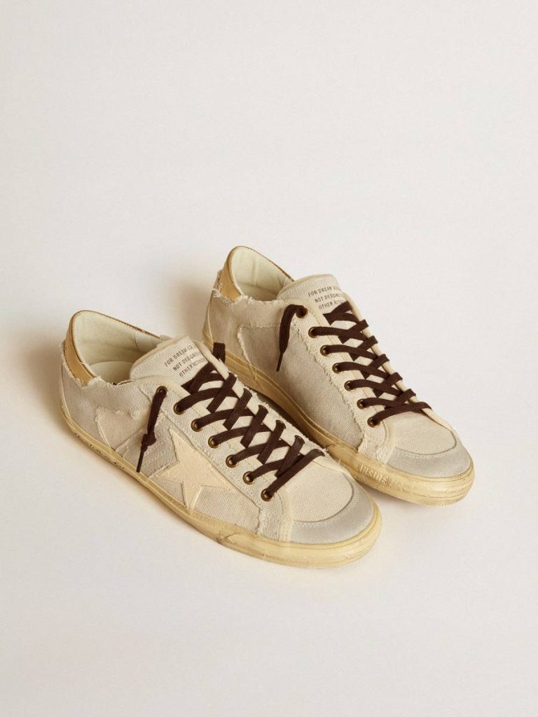 Super-Star Men's Super-Star Ltd In Canvas With Tpu Star And Leather Heel Tab Men Golden Goose