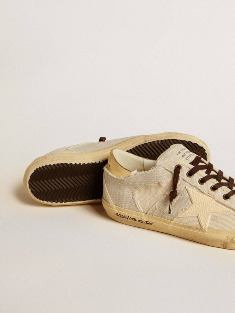 Super-Star Men's Super-Star Ltd In Canvas With Tpu Star And Leather Heel Tab Men Golden Goose