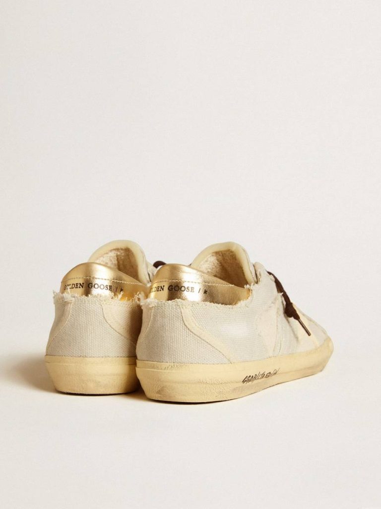 Super-Star Men's Super-Star Ltd In Canvas With Tpu Star And Leather Heel Tab Men Golden Goose