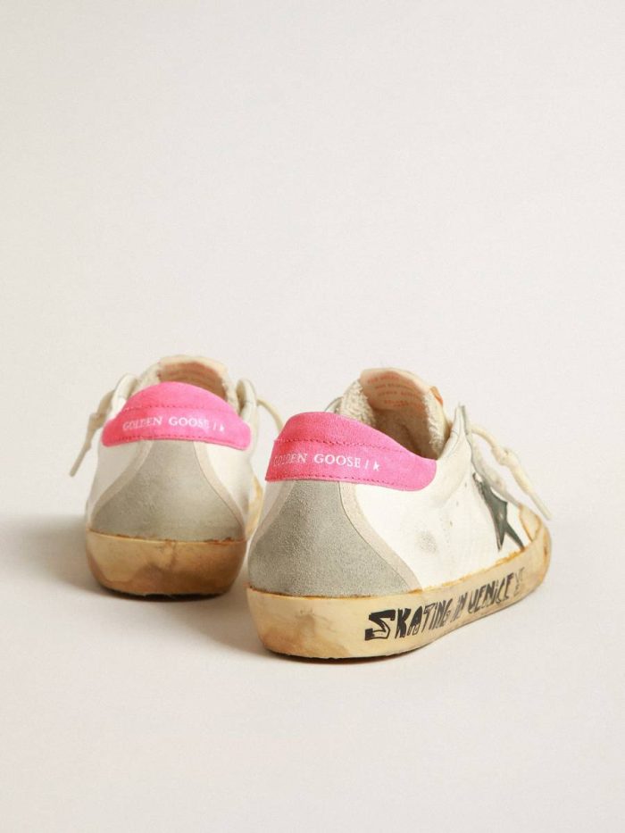 Super-Star Penstar With Green Star And Fluorescent Lobster Heel Tab Super-Star Golden Goose Women