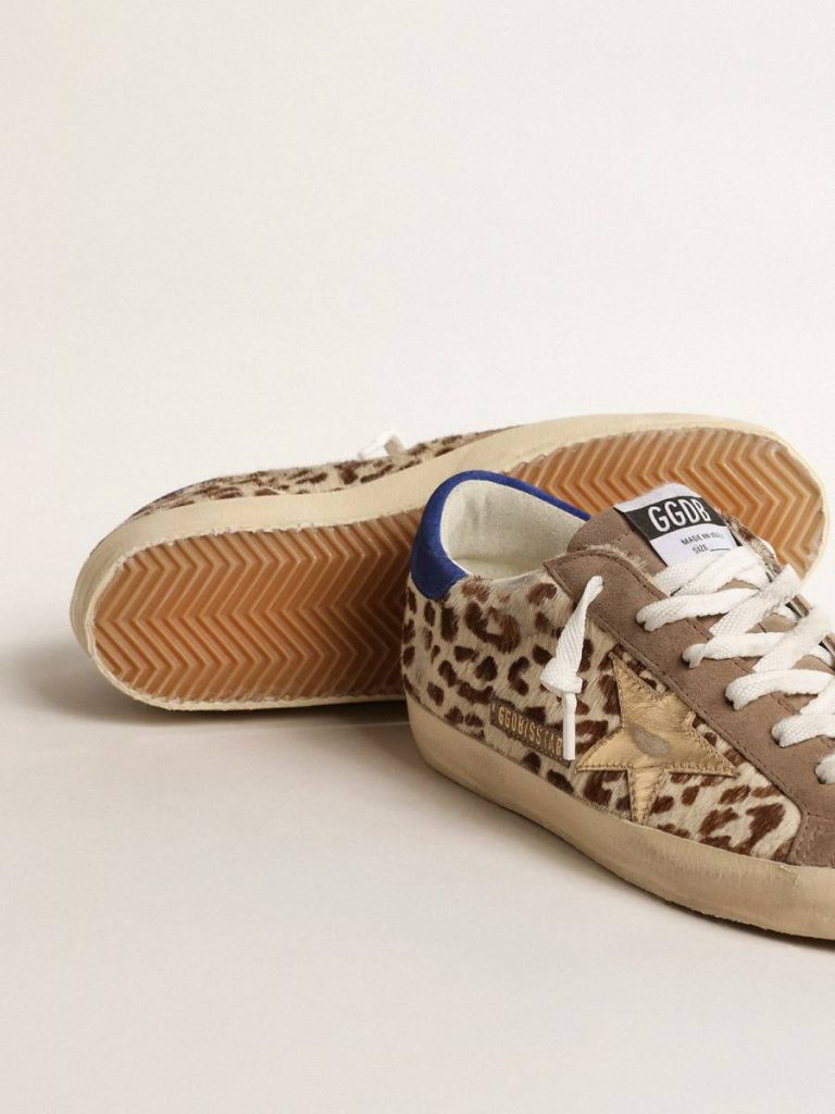 Super-Star Super-Star Ltd In Pony Skin With Gold Star And Suede Heel Tab Women Golden Goose
