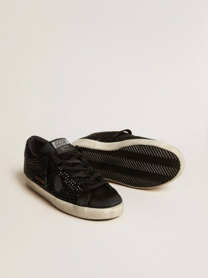 Super-Star Women Super-Star In Black Suede With Swarovski Crystals And Black Suede Star Golden Goose