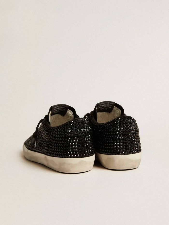 Super-Star Women Super-Star In Black Suede With Swarovski Crystals And Black Suede Star Golden Goose