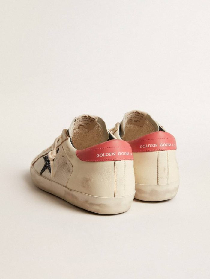 Super-Star Women Women's Super-Star Ltd In Nappa With Blue Glitter Star And Red Heel Tab Golden Goose