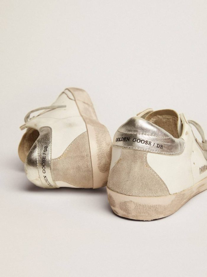 Super-Star Women Women's Super-Star With Silver Heel Tab And Metal Stud Lettering Golden Goose