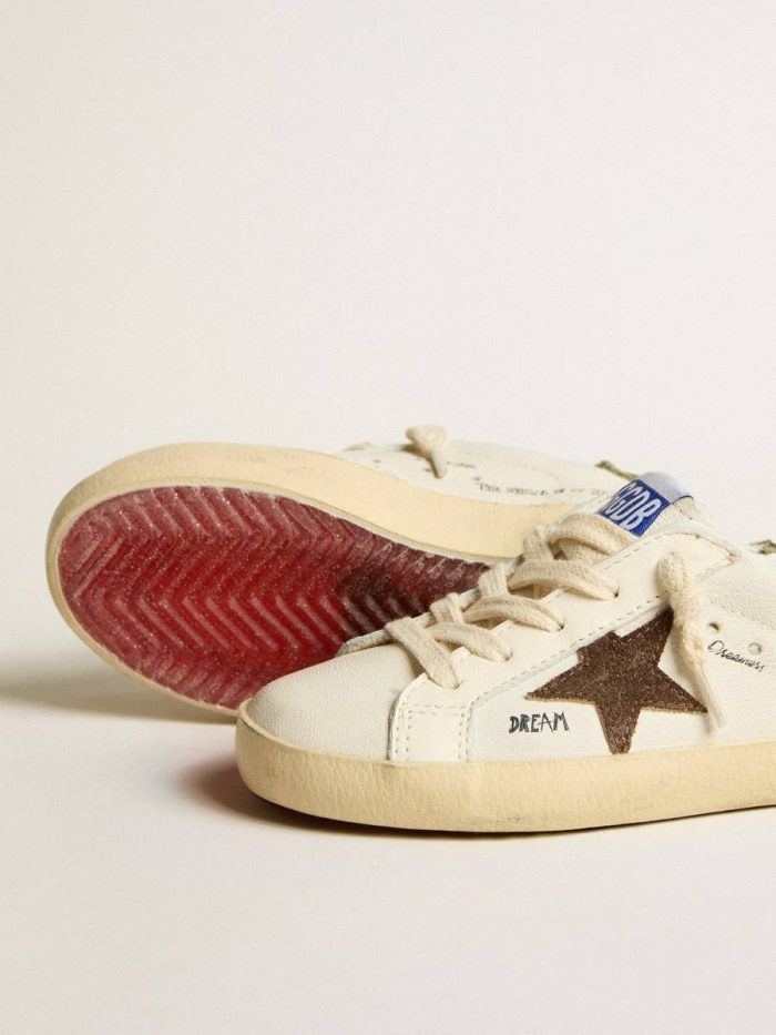 Super-Star Young In Nappa With Suede Star And Green Heel Tab Golden Goose Kids Boys (4-10 Years)