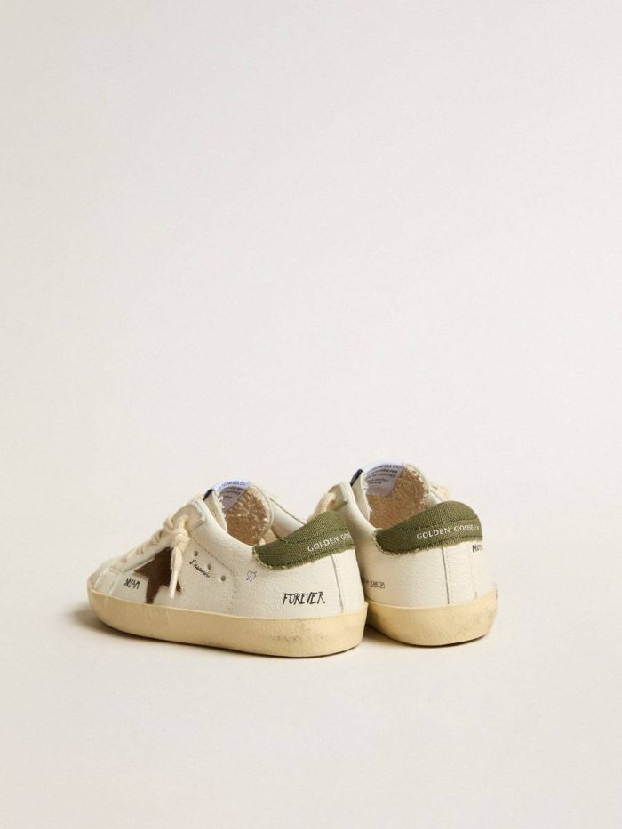 Super-Star Young In Nappa With Suede Star And Green Heel Tab Golden Goose Kids Boys (4-10 Years)