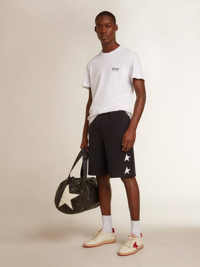 T-Shirts & Polo Shirts Men’s White T-Shirt With Dark Blue Star On The Back Men White Golden Goose
