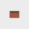 Tan Card Holder In Triomphe Canvas And Calfskin Coin And Card Holders Men Celine
