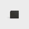 Tan Celine Men Flap Origami Wallet In Triomphe Canvas And Lambskin Wallets