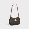 Tan Medium Tilly Bag In Triomphe Canvas And Calfskin Shoulder Bags Women Celine