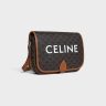 Tan Men Messenger Folco In Triomphe Canvas With Celine Print Cross-Body Bags