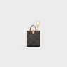 Tan Micro Vertical Cabas In Triomphe Canvas And Calfskin Women Celine Straps And Accessories