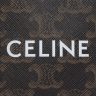 Tan Micro Vertical Cabas In Triomphe Canvas And Calfskin Women Celine Straps And Accessories