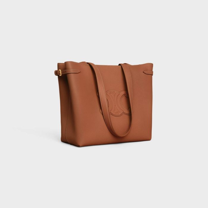 Tan Small Cabas Anaïs Cuir Triomphe In Grained Calfskin Shoulder Bags Celine Women