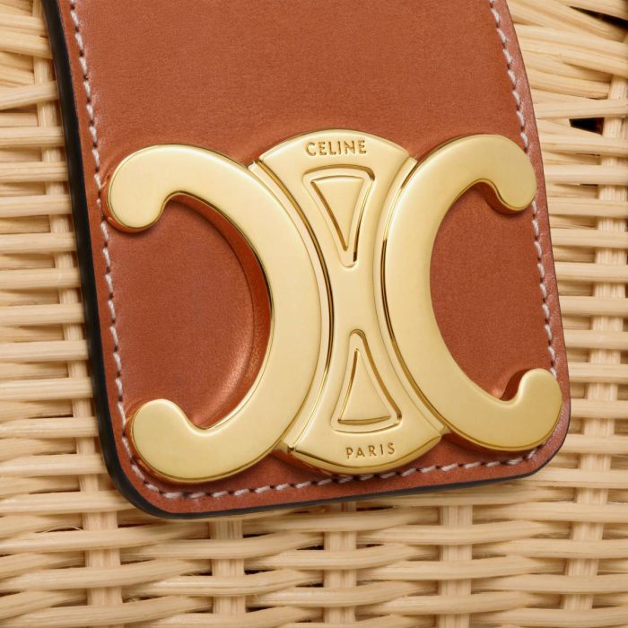 Teen Couffin In Wicker And Natural Calfskin Top-Handle Bags Celine Natural / Tan Women