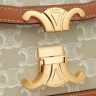 Teen Triomphe Bag In Triomphe Canvas And Calfskin Women Cross-Body Bags Celine Grege