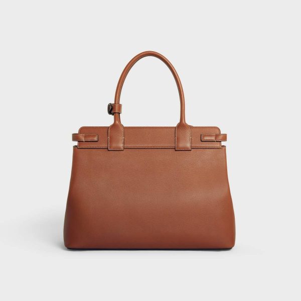 Top-Handle Bags Women Celine Conti Bag In Supple Grained Calfskin Tan