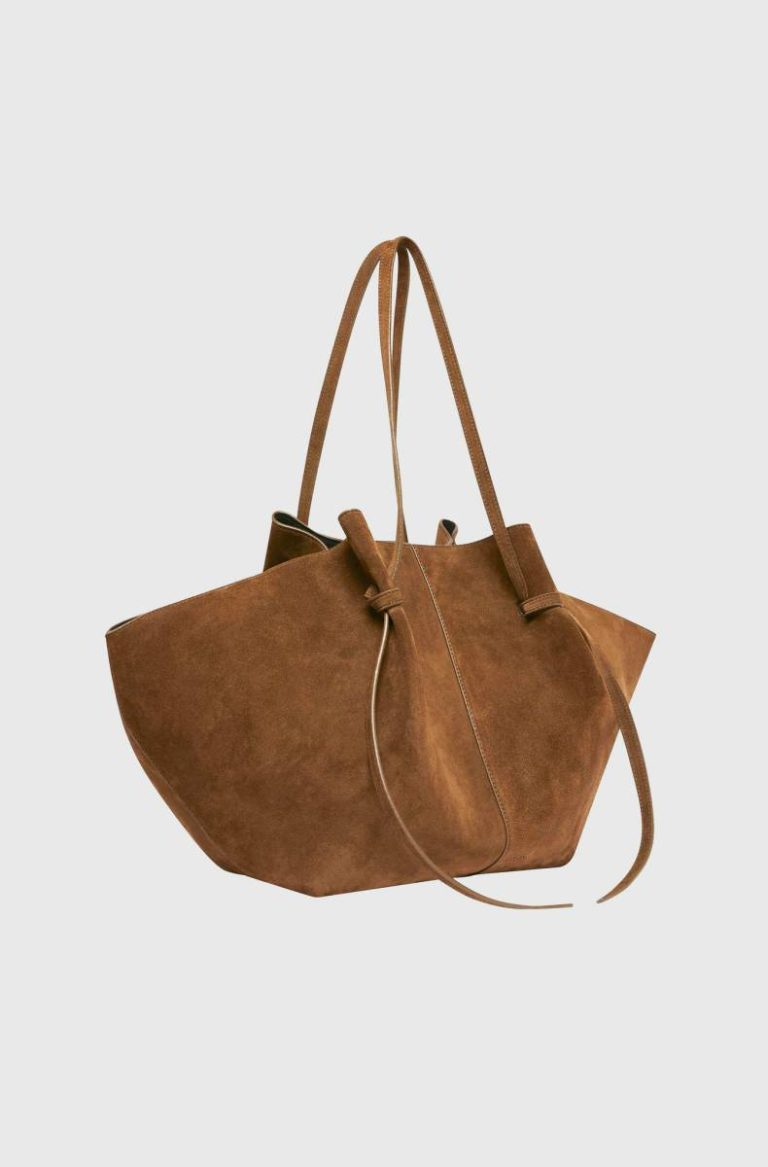 Tote Bags Women Cognac Large Mochi - Cognac Suede Yuzefi