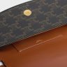 Triomphe Canvas Tan Women Clutch On Strap Tabou In Triomphe Canvas And Calfskin Celine
