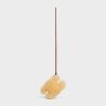 Triomphe Pom-Pom Keyring In Shearling And Smooth Calfskin Celine Natural Men Tech Accessories