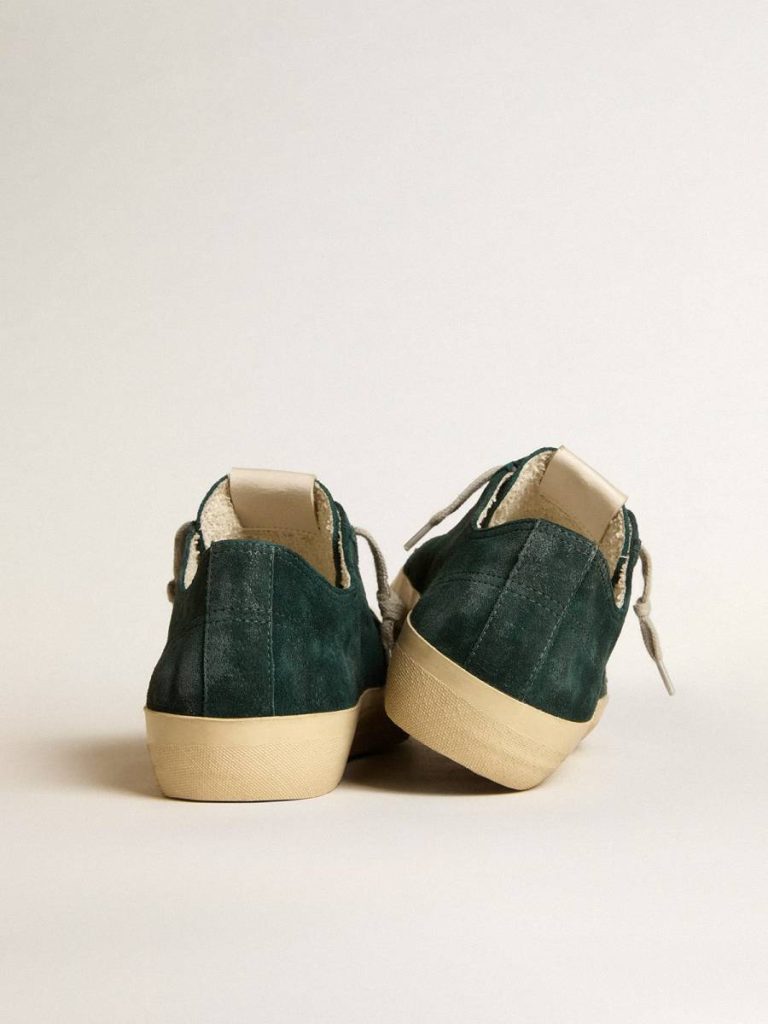 V-Star In Forest-Green Suede With White Leather Star V-Star Men Golden Goose