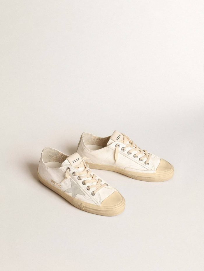 V-Star In Nappa Leather With Ice-Gray Suede Star And Heel Tab V-Star Women Golden Goose