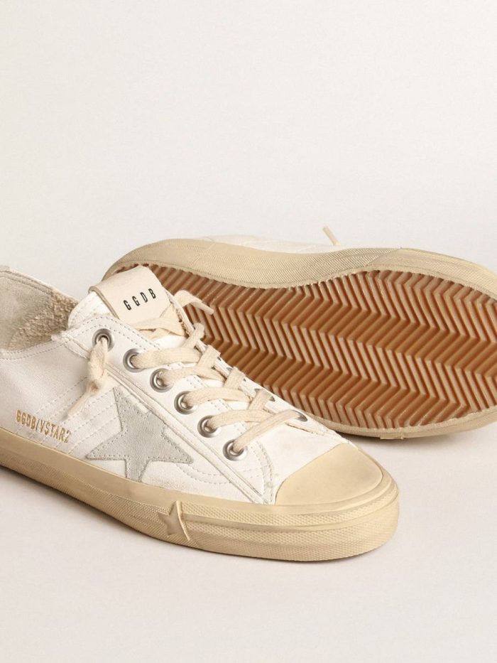 V-Star In Nappa Leather With Ice-Gray Suede Star And Heel Tab V-Star Women Golden Goose
