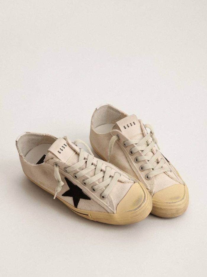 V-Star Women's V-Star Ltd With Black Suede Star And Embroidered Lettering Golden Goose Women